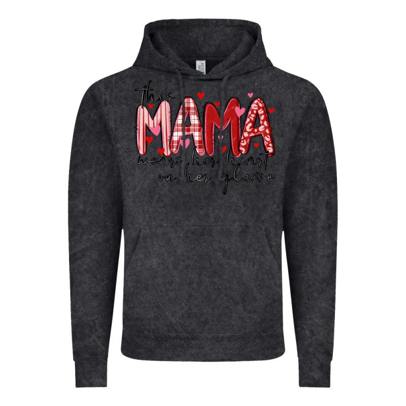 This Mama Wears Her Heart On Her Gleeve Vintage Hoodie by MaliasSmallBusiness | Teevron