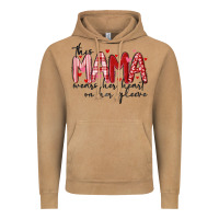 Vintage Camel this mama wears her heart on her gleeve Vintage Hoodie - MaliasSmallBusiness