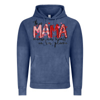 Vintage Denim this mama wears her heart on her gleeve Vintage Hoodie - MaliasSmallBusiness