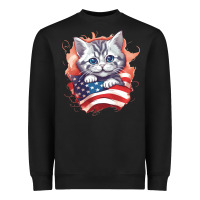 Black cat6 Heavyweight Sweatshirt - Unal Design
