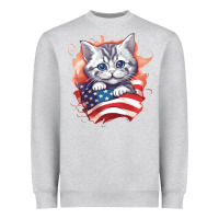 Heather Grey cat6 Heavyweight Sweatshirt - Unal Design
