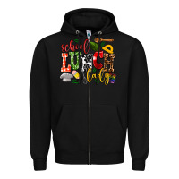 Black school lunch lady Zipper Hoodie - AdoDesignShop