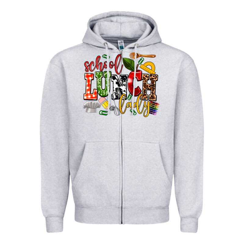 School Lunch Lady Zipper Hoodie by AdoDesignShop | Teevron