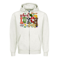 Oatmeal Heather school lunch lady Zipper Hoodie - AdoDesignShop