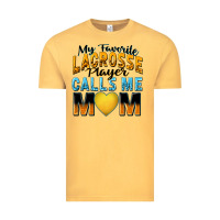 Vintage Mustard my favorite lacrosse player calls me mom Vintage Tee - Zillion Design Studio