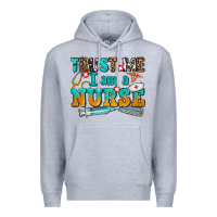 Heather Grey trust me i am a nurse Premium Hoodie - AdoDesignShop