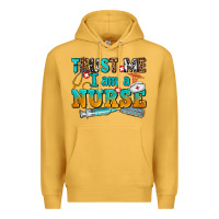 Mustard trust me i am a nurse Premium Hoodie - AdoDesignShop