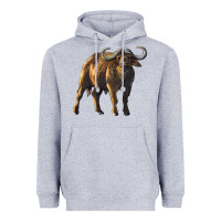 Heather Grey Buffalo Heavyweight Hoodie - LillyAllenDesigns