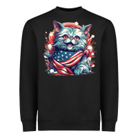 Black cat7 Heavyweight Sweatshirt - Unal Design
