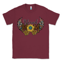 Burgundy blessed mom Classic Tee - SublimationCraftShop