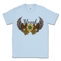 Dusty Blue blessed mom Classic Tee - SublimationCraftShop