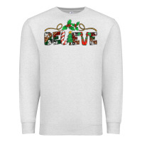 Oatmeal Heather believe santa claus christmas Premium Sweatshirt - Jasminsmagicworld