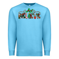 Ocean Blue believe santa claus christmas Premium Sweatshirt - Jasminsmagicworld