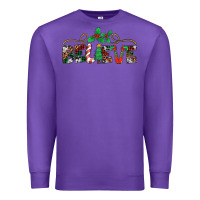 Purple believe santa claus christmas Premium Sweatshirt - Jasminsmagicworld
