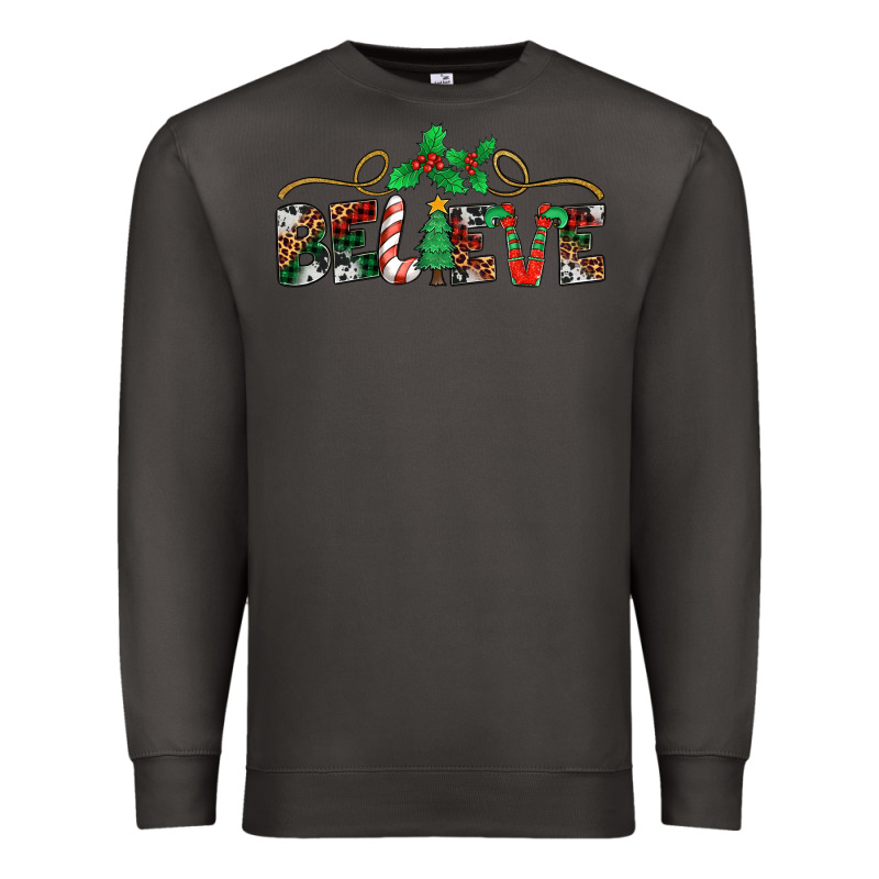 Believe Santa Claus Christmas Premium Sweatshirt by Jasminsmagicworld | Teevron