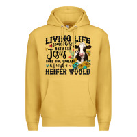 Antique Gold living life somewhere between jesus take the wheel Premium Hoodie - MaliasSmallBusiness