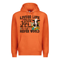 Living Life Somewhere Between Jesus Take The Wheel Premium Hoodie | Teevron