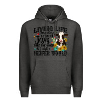 Charcoal Heather living life somewhere between jesus take the wheel Premium Hoodie - MaliasSmallBusiness