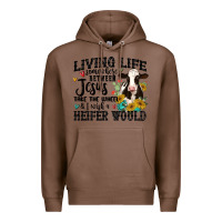 Chestnut living life somewhere between jesus take the wheel Premium Hoodie - MaliasSmallBusiness