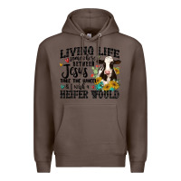 Coffee living life somewhere between jesus take the wheel Premium Hoodie - MaliasSmallBusiness