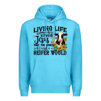 Ocean Blue living life somewhere between jesus take the wheel Premium Hoodie - MaliasSmallBusiness