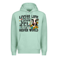Seafoam living life somewhere between jesus take the wheel Premium Hoodie - MaliasSmallBusiness