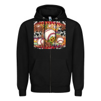 Black baseball leopard cowhide sunflower Zipper Hoodie - JahusDesignShop