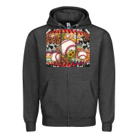 Charcoal Heather baseball leopard cowhide sunflower Zipper Hoodie - JahusDesignShop