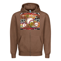Chestnut baseball leopard cowhide sunflower Zipper Hoodie - JahusDesignShop