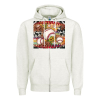 Oatmeal Heather baseball leopard cowhide sunflower Zipper Hoodie - JahusDesignShop