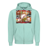 Seafoam baseball leopard cowhide sunflower Zipper Hoodie - JahusDesignShop