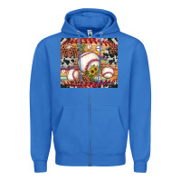 True Royal baseball leopard cowhide sunflower Zipper Hoodie - JahusDesignShop