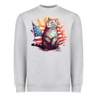 Heather Grey cat8 Heavyweight Sweatshirt - Unal Design