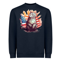 Navy cat8 Heavyweight Sweatshirt - Unal Design