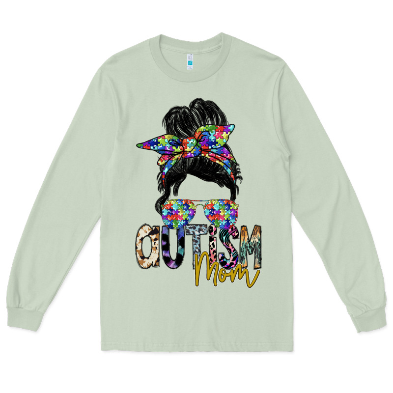 Autism Mom Long Sleeve Tee by SublimationCraftShop | Teevron