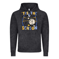 Vintage Black tis the season volleyball Vintage Hoodie - MaliasSmallBusiness