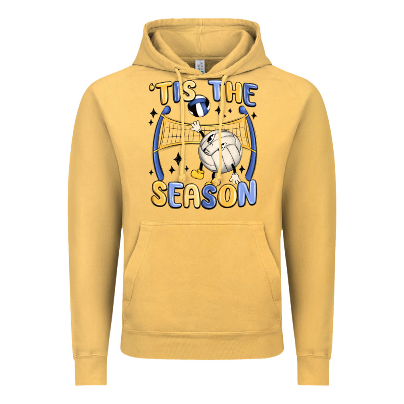 Tis The Season Volleyball Vintage Hoodie by MaliasSmallBusiness | Teevron