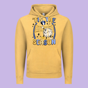 Tis The Season Volleyball Vintage Hoodie Designed By Maliassmallbusiness
