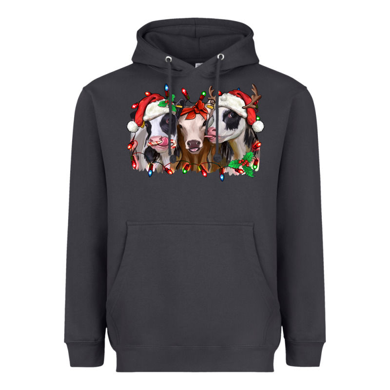Funny Christmas Heifers Heavyweight Hoodie by Jasminsmagicworld | Teevron