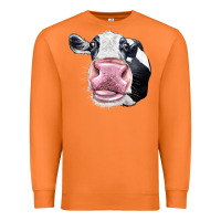 Carrot Cute Holstein Face Premium Sweatshirt - LillyAllenDesigns