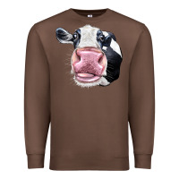Chestnut Cute Holstein Face Premium Sweatshirt - LillyAllenDesigns
