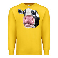 Lemon Cute Holstein Face Premium Sweatshirt - LillyAllenDesigns