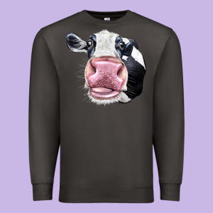 Cute Holstein Face Premium Sweatshirt Designed By Lillyallendesigns