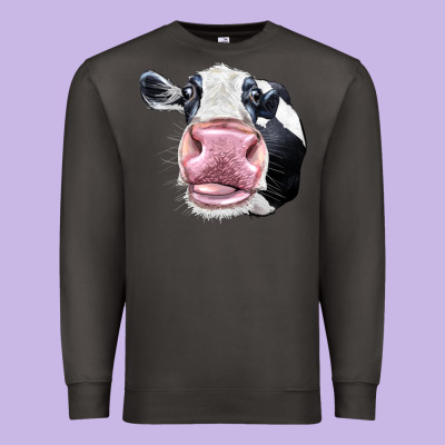 Cute Holstein Face Premium Sweatshirt Designed By Lillyallendesigns