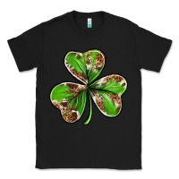 Black Cowhide leopard shamrock 4th of july Classic Tee - Neo Western