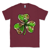 Burgundy Cowhide leopard shamrock 4th of july Classic Tee - Neo Western