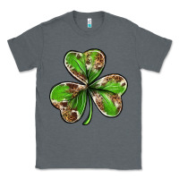 Charcoal Heather Cowhide leopard shamrock 4th of july Classic Tee - Neo Western