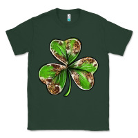 Sports Green Cowhide leopard shamrock 4th of july Classic Tee - Neo Western