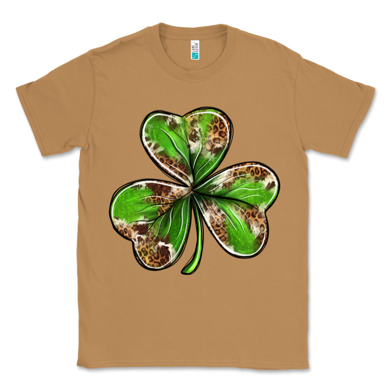Cowhide Leopard Shamrock 4th Of July Classic Tee by Neo Western | Teevron