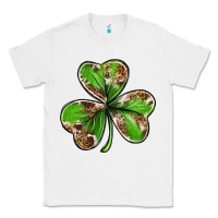 White Cowhide leopard shamrock 4th of july Classic Tee - Neo Western